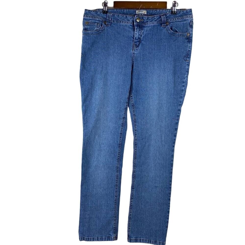 So Wear It Declare It Women Blue Medium Wash Mid Rise Straight Leg Jeans 17